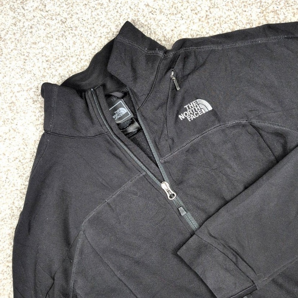 The North Face Women Black Fleece Full Zip Jacket Long Sleeve Mock Neck Size M
